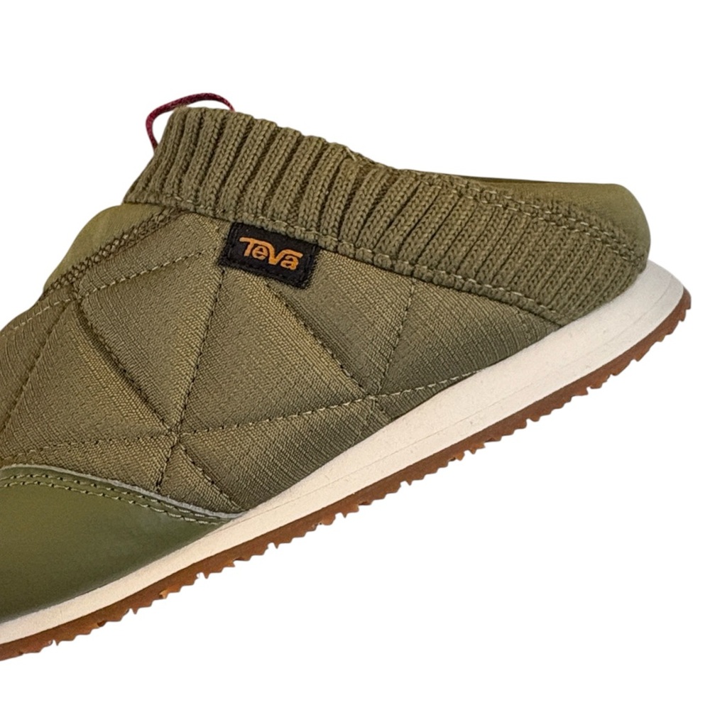 Teva Olive Green Slip-On Shoes with Pink Accent - Picture 4 of 10